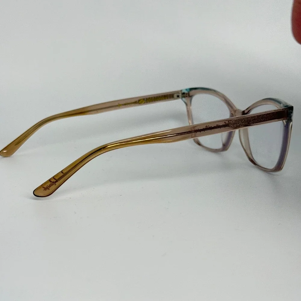 Sora Alessandra C3 Eyeglasses Pink Clear Cat Eye‎ Frame 54-16-140 Japan Designer